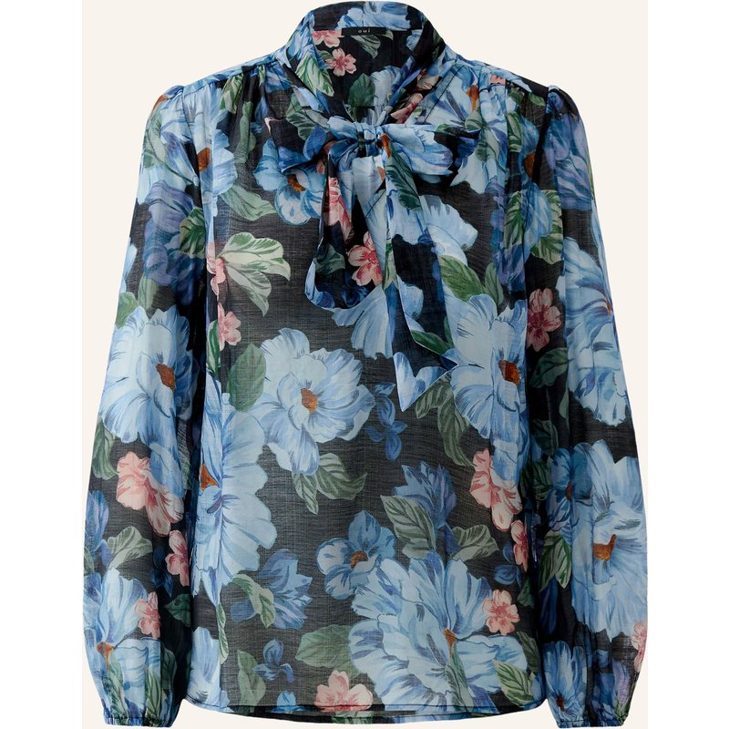 Oui Schluppenbluse blau