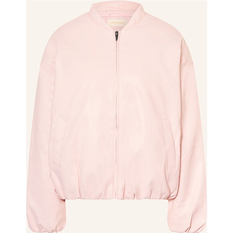 Another Cotton Lab Blouson In Lederoptik rosa