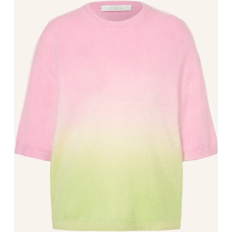 Herzens Strickshirt Aus Cashmere rosa