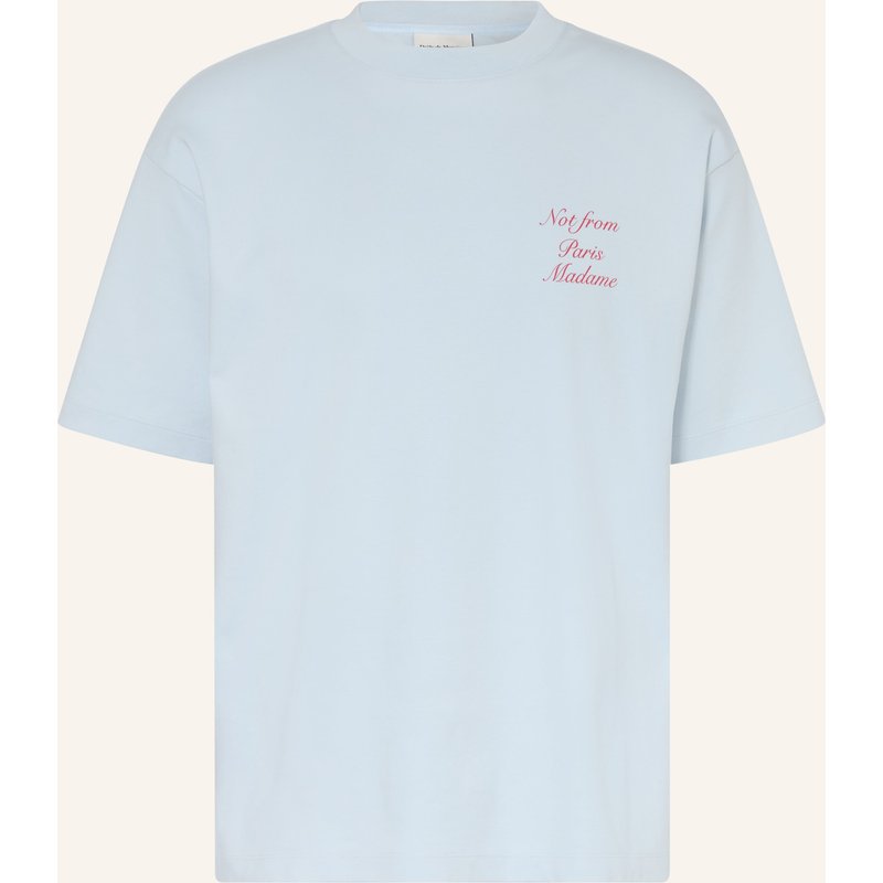 Drôle De Monsieur T-Shirt Le T-Shirt Slogan Calligraphy blau
