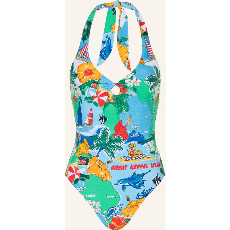 Seafolly Neckholder-Badeanzug Viva Vacation blau