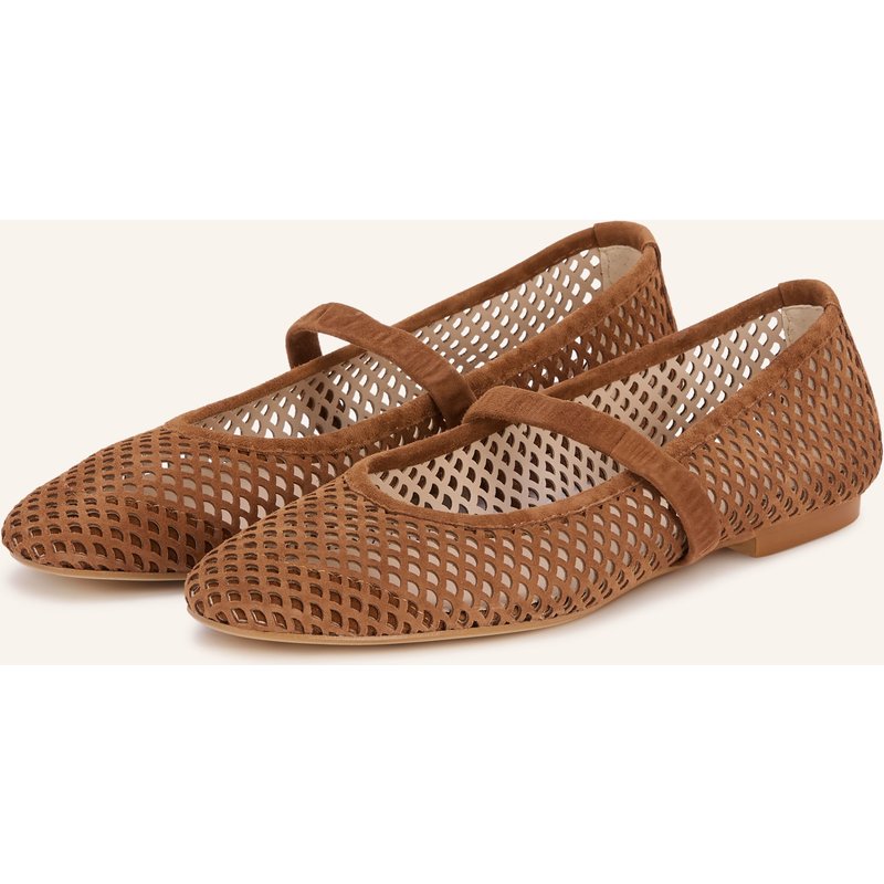 Darling Harbour Mary-Jane-Ballerinas Mit Cut-Outs braun