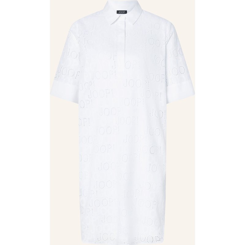 Joop! Hemdblusenkleid Aus Lochspitze weiss