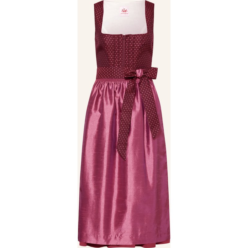 Spieth & Wensky Dirndl Holunder Im Materialmix rot
