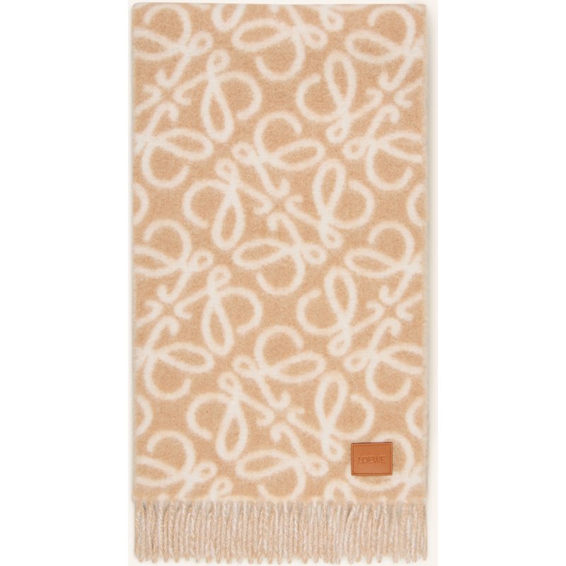 Loewe Schal Anagram Mit Alpaka beige