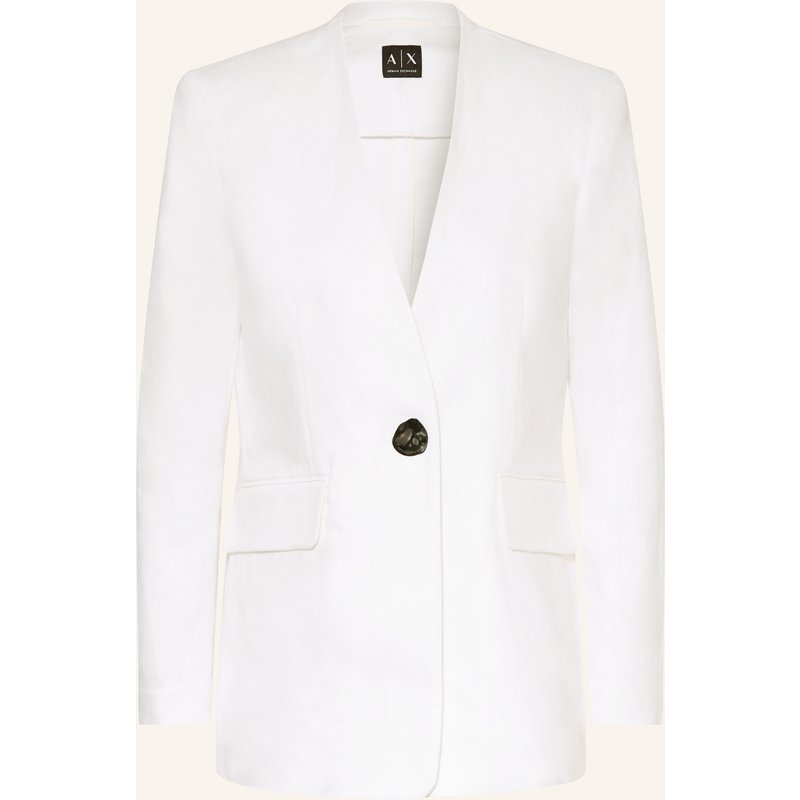 Armani Exchange Leinenblazer weiss