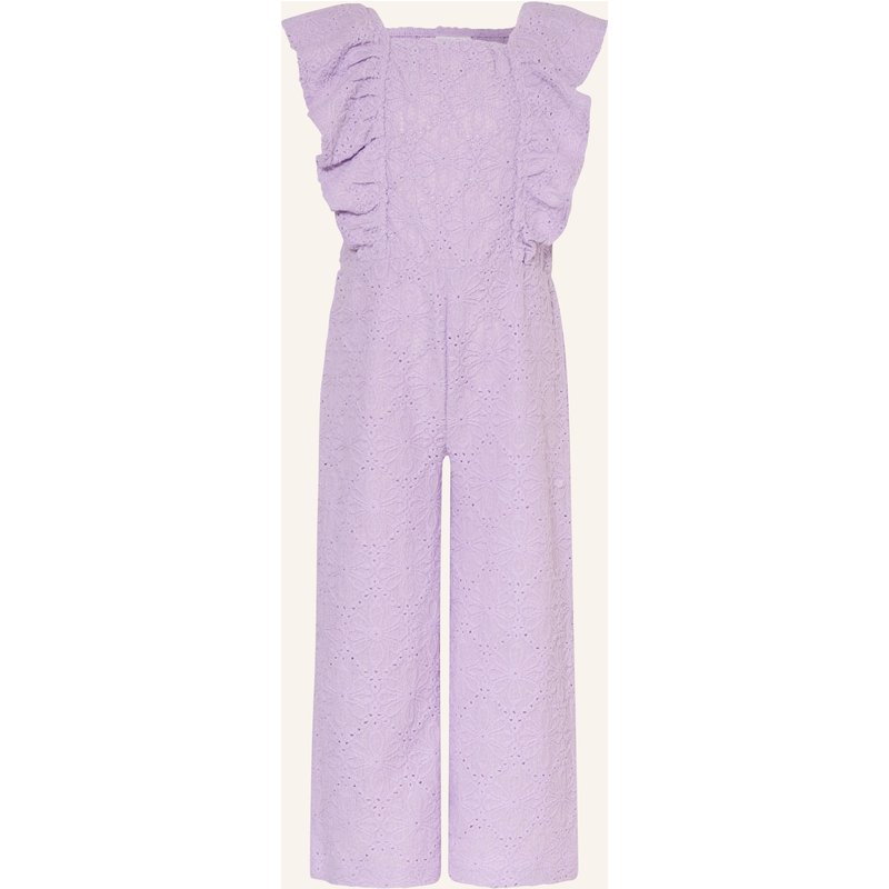 S.Oliver Red Strick-Jumpsuit Mit Volants lila