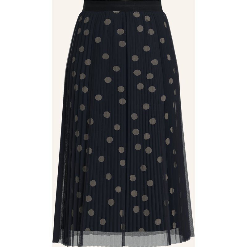 S.Oliver Black Label Mesh-Rock Mit Plissees blau