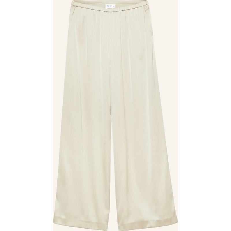 Comma Marlenehose Aus Satin beige
