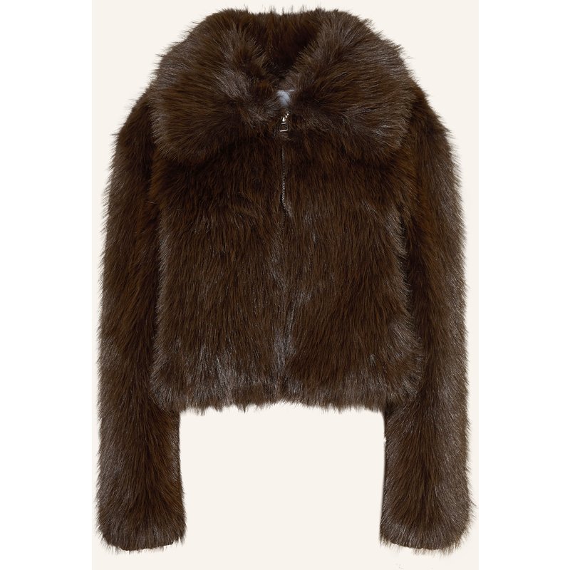 The Frankie Shop Kunstfell-Jacke Hope braun