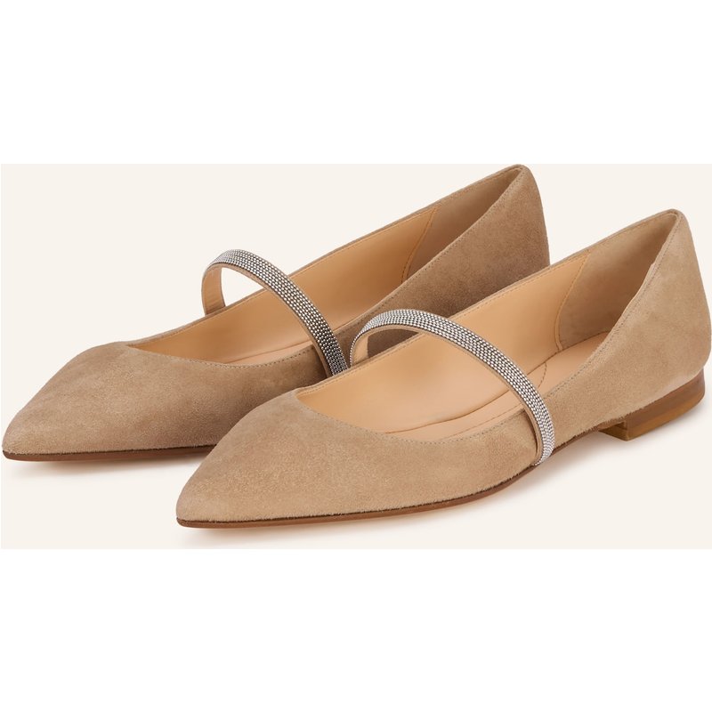 Prosperine Mary-Jane-Ballerinas Mit Schmuckperlen beige