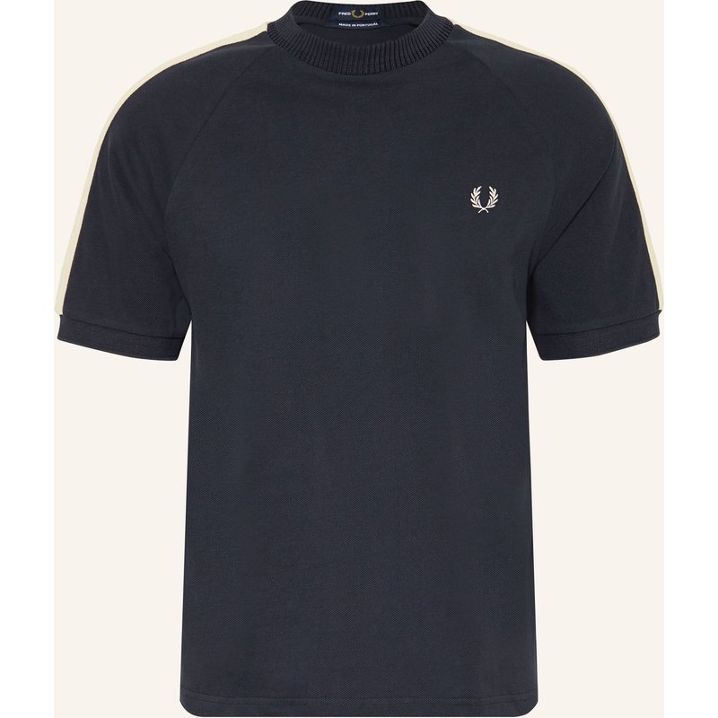 Fred Perry T-Shirt Mit Galonstreifen blau