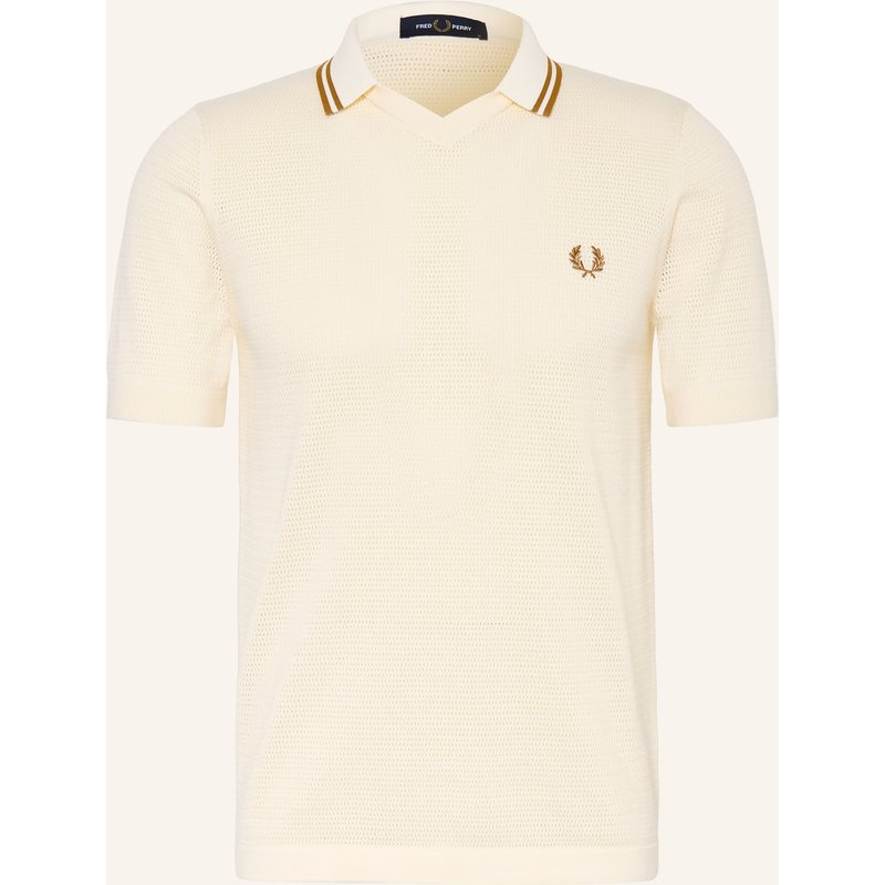 Fred Perry Strick-Poloshirt beige