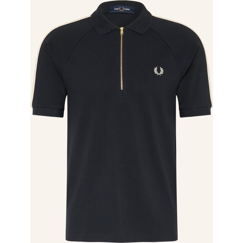 Fred Perry Piqué-Poloshirt blau