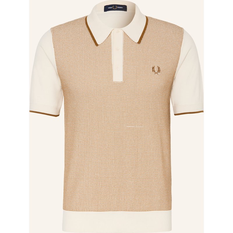 Fred Perry Strick-Poloshirt beige