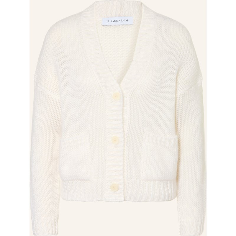 Iris Von Arnim Strickjacke Limone Mit Mohair Und Seide weiss