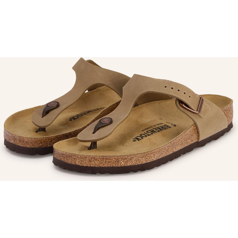 Birkenstock Zehentrenner Gizeh Leather Oiled braun