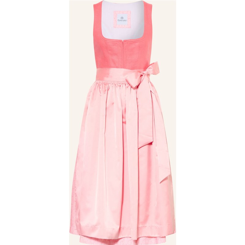 Hammerschmid Leinen-Dirndl Im Materialmix orange