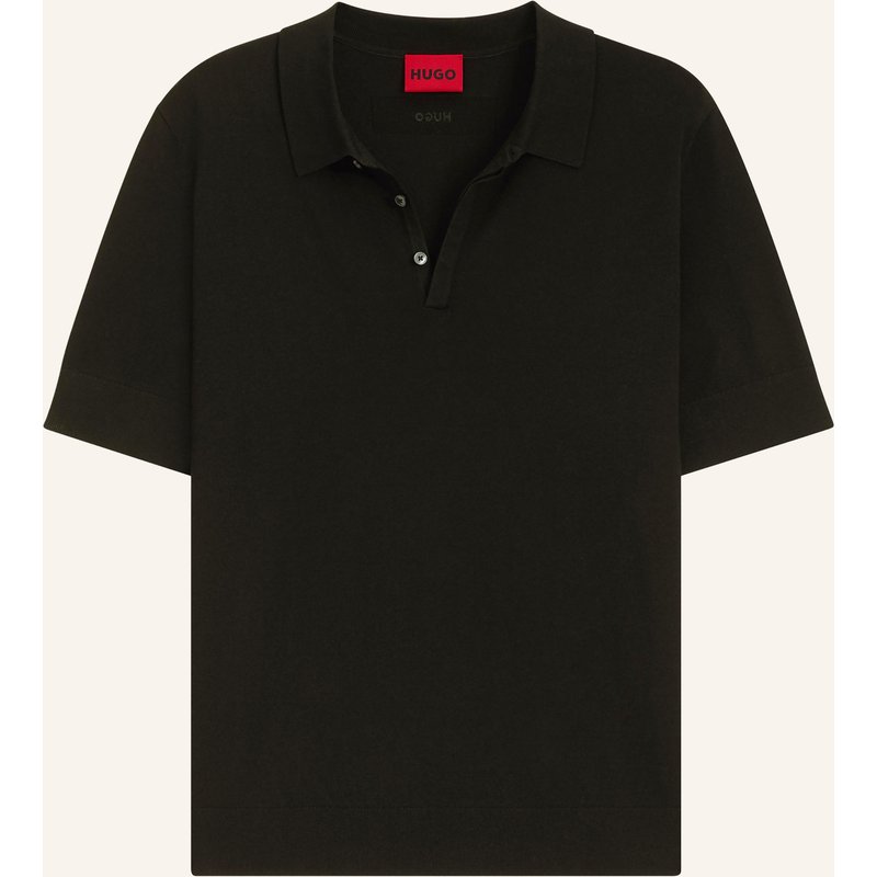 Hugo Strick-Poloshirt San Peter schwarz