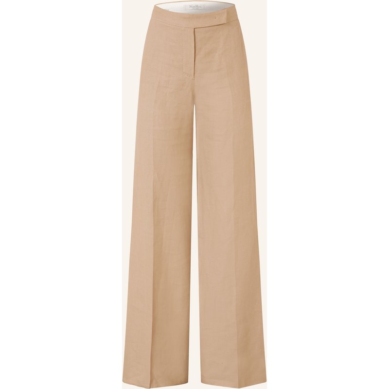 Max Mara Marlenehose Big Aus Leinen beige