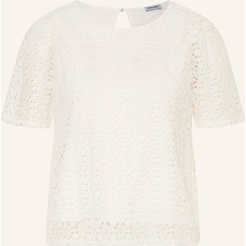 More & More Blusenshirt Aus Spitze weiss