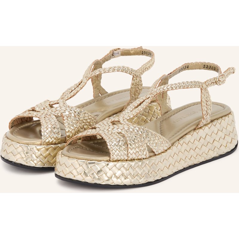 Pons Quintana Plateau-Sandalen gold