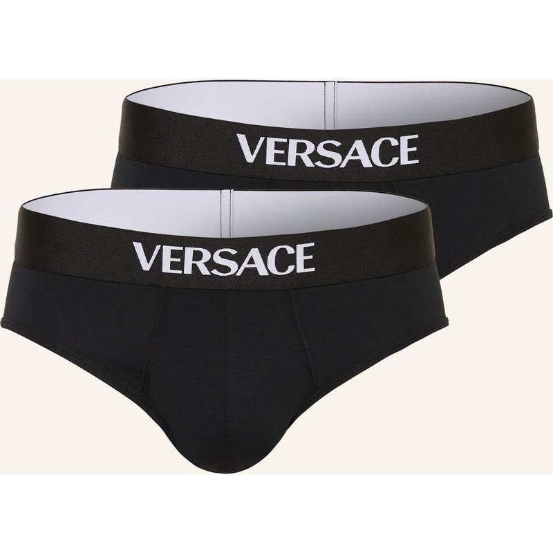 Versace 2er-Pack Slips schwarz