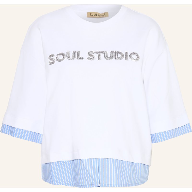 Smith & Soul T-Shirt Mit Pailletten weiss