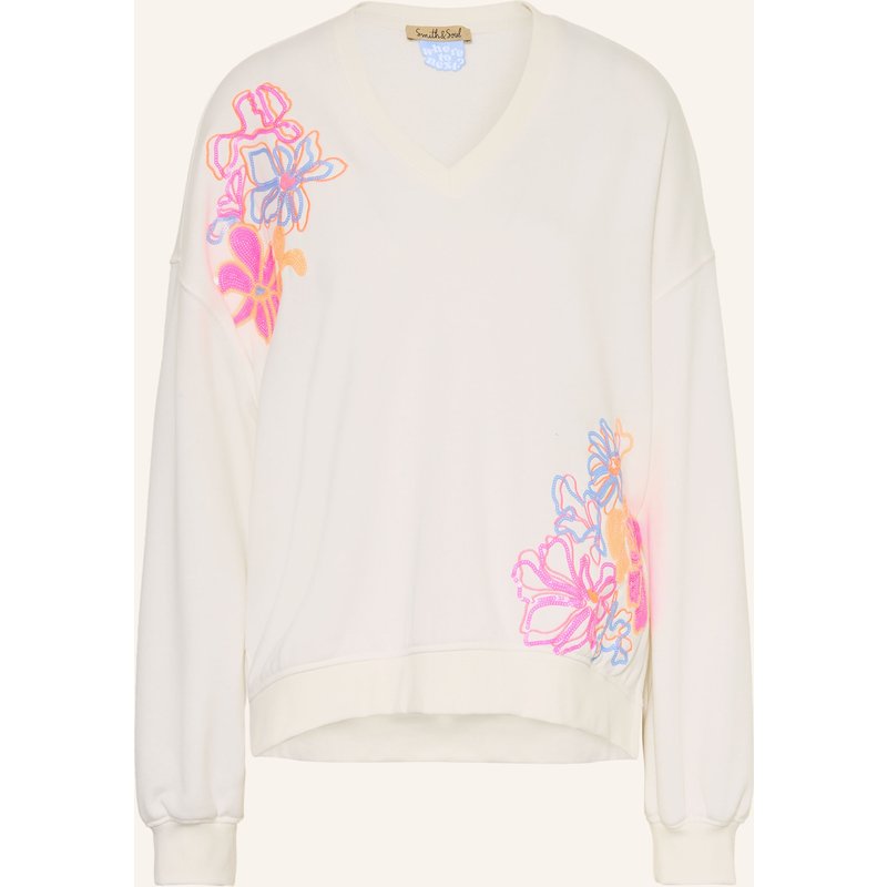Smith & Soul Sweatshirt Mit Pailletten weiss