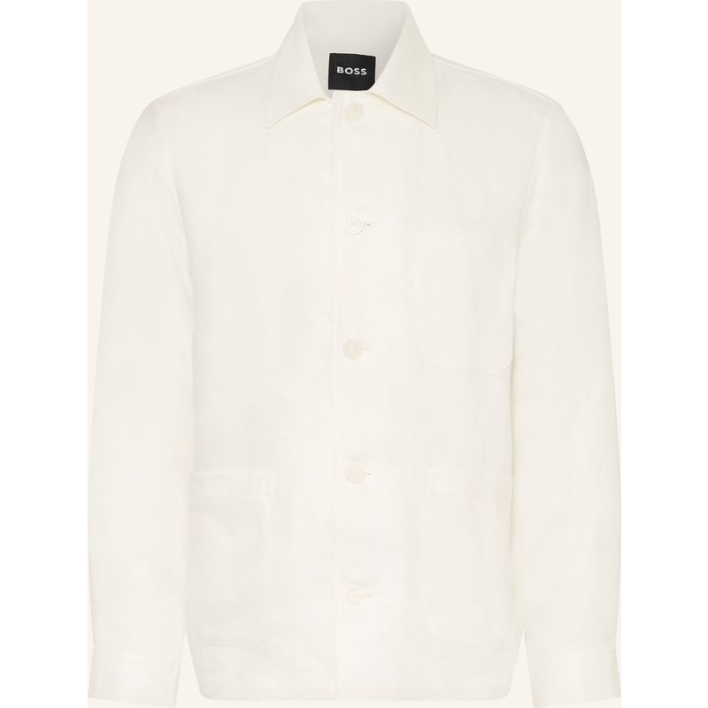 Boss Overjacket Aus Leinen weiss