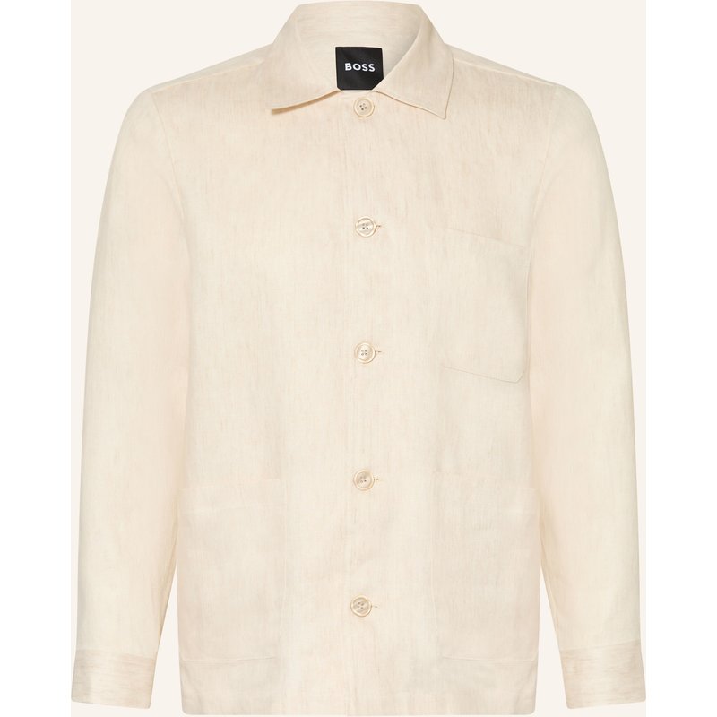 Boss Overjacket Aus Leinen beige
