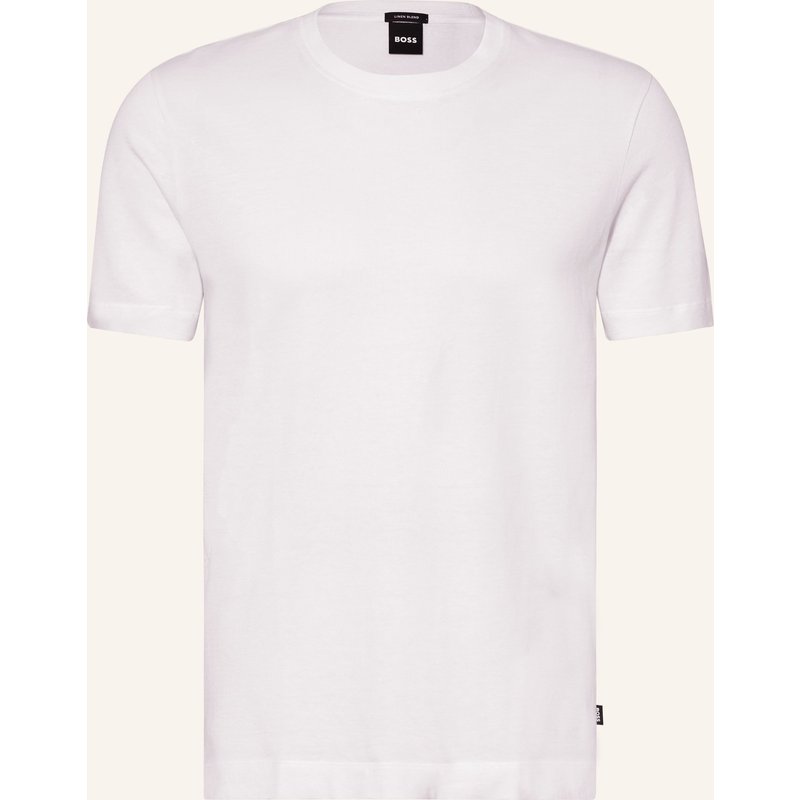 Boss T-Shirt Thompson Mit Leinen weiss