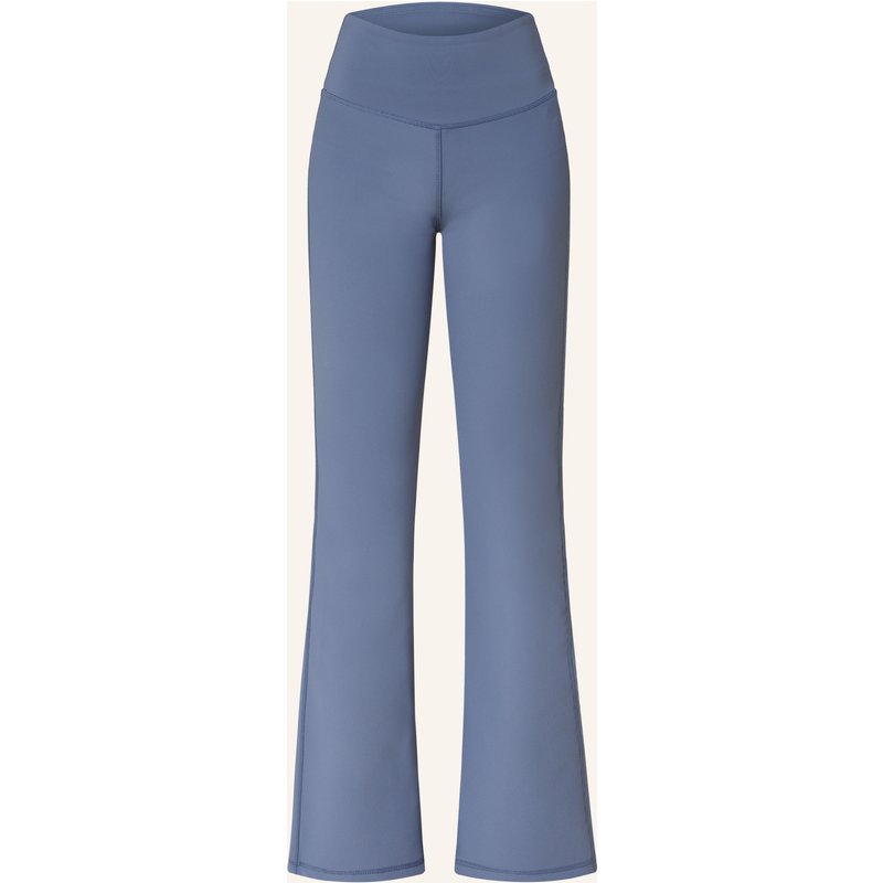 Mandala Tights Flared&Ribbed blau