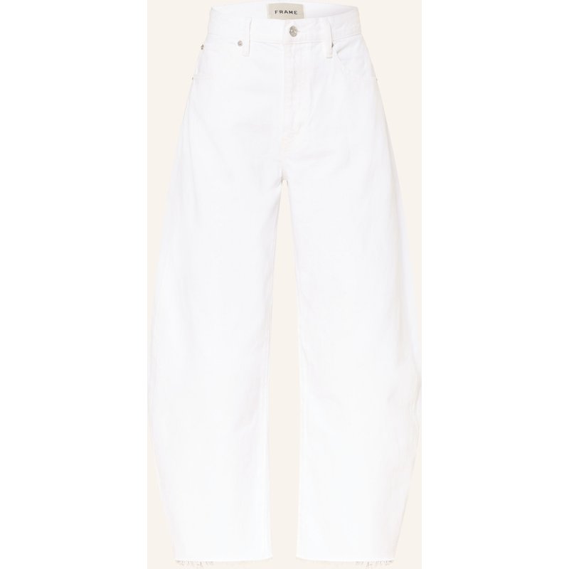 Frame Barrel Jeans The Bubble Crop weiss