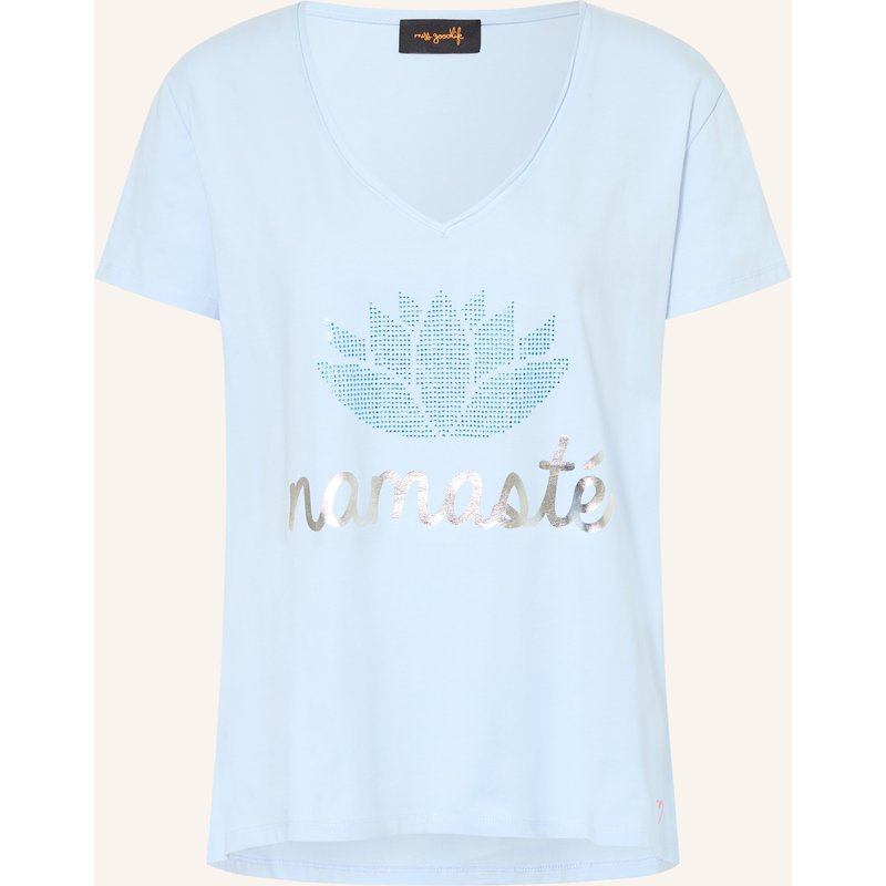 Miss Goodlife T-Shirt Mit Schmucksteinen blau