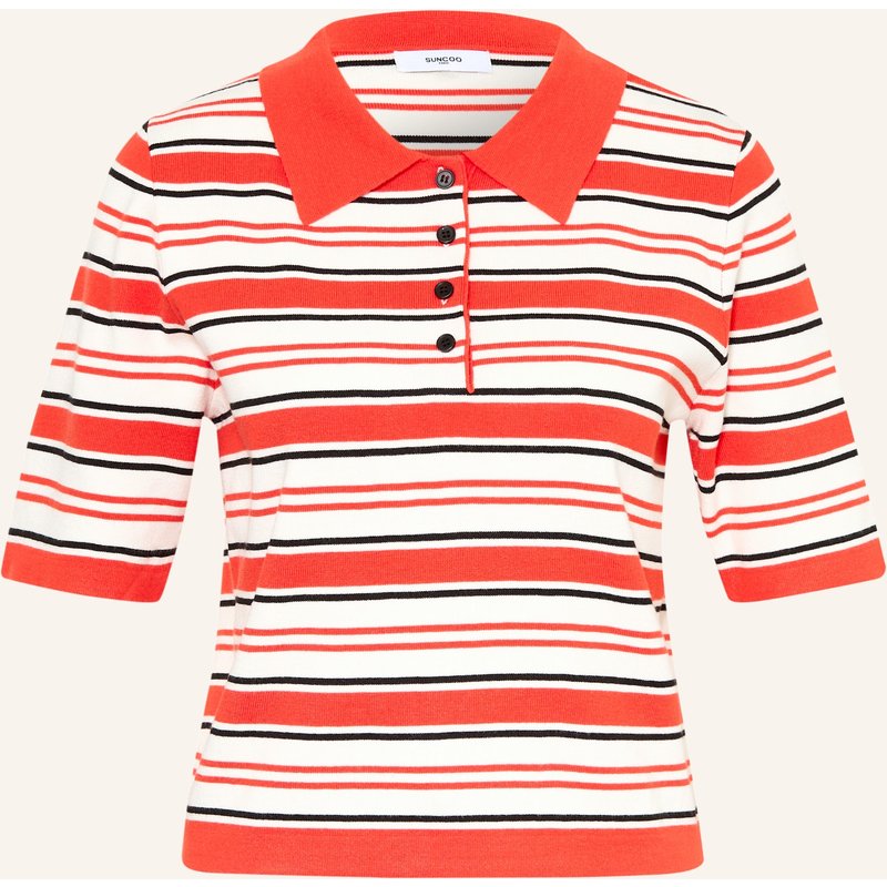 Suncoo Strick-Poloshirt Paillis rot