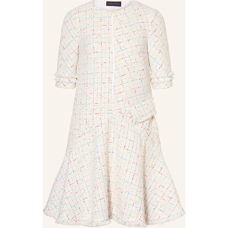 Talbot Runhof Tweed-Kleid weiss