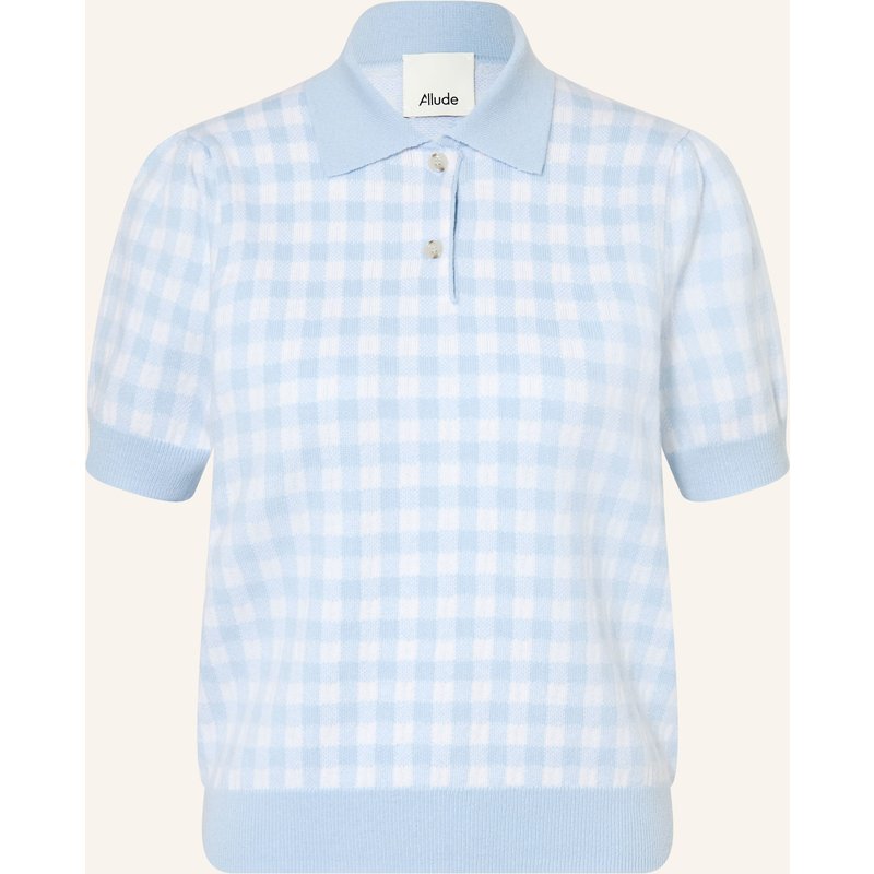 Allude Strick-Poloshirt Mit Cashmere blau