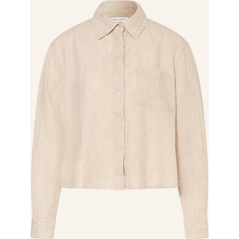 Marc O'polo Hemdbluse Aus Leinen beige