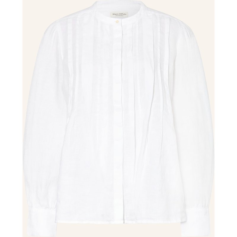 Marc O'polo Bluse Mit Leinen weiss