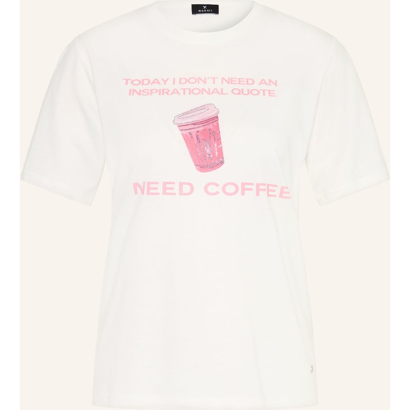 Monari T-Shirt Mit Schmucksteinen weiss
