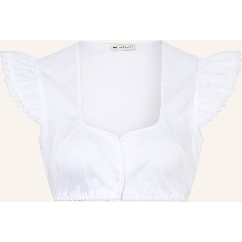 Heimatglück Tracht Dirndlbluse Hanni Herz weiss