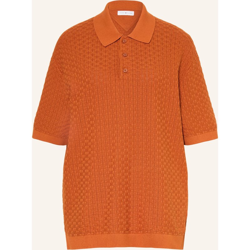 Tommy Hilfiger Strick-Poloshirt orange