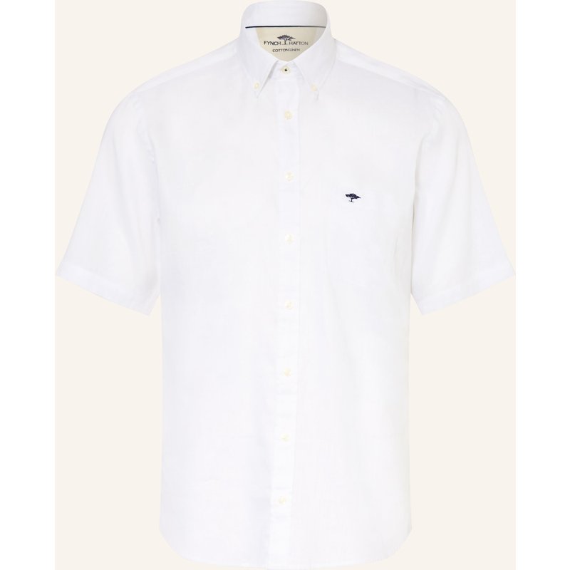 Fynch-Hatton Leinenhemd Comfort Fit weiss