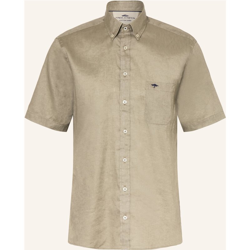 Fynch-Hatton Leinenhemd Comfort Fit gruen