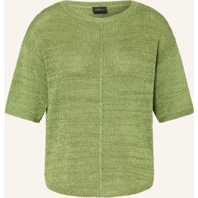 S.Oliver Black Label Strickshirt Mit Glitzergarn gruen
