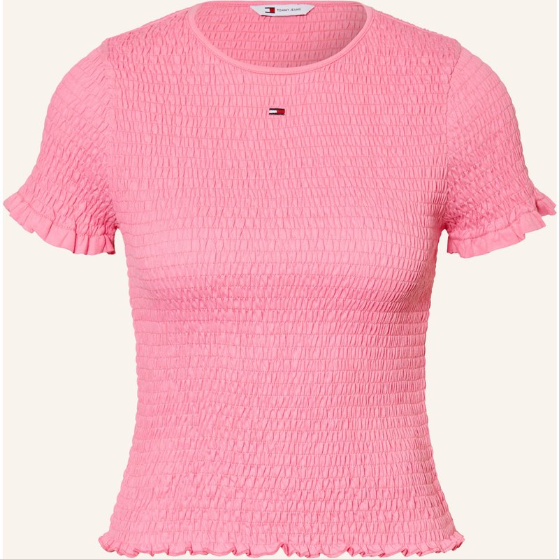 Tommy Jeans T-Shirt Mit Rüschen pink