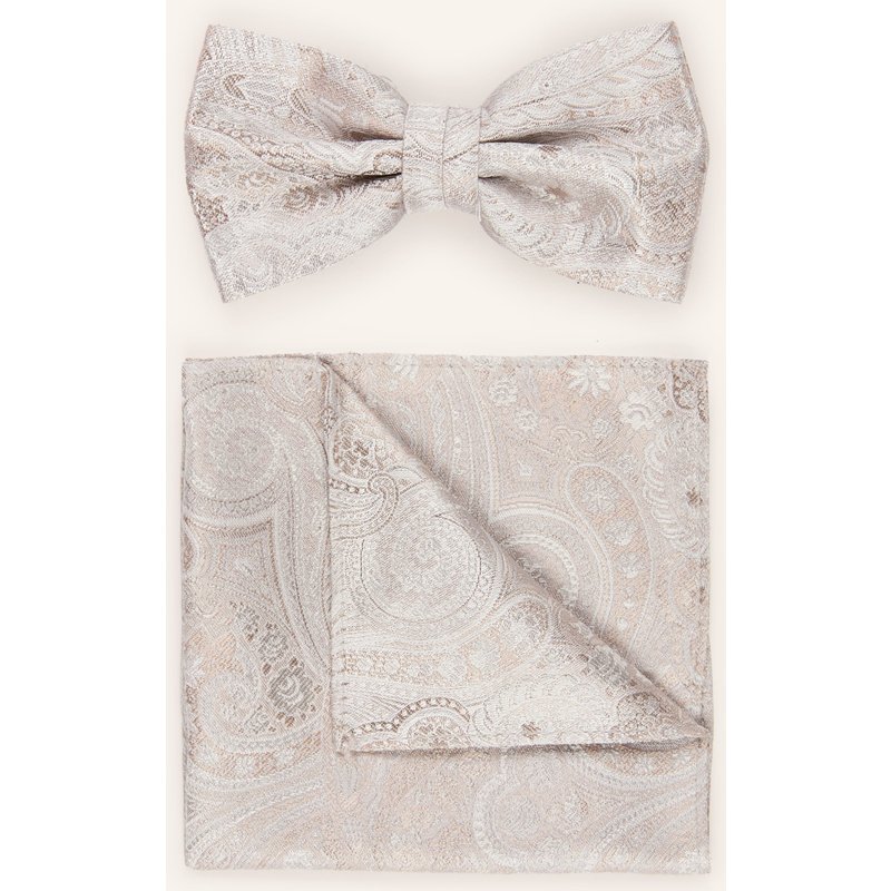 Sterlington Set: Fliege Und Einstecktuch beige