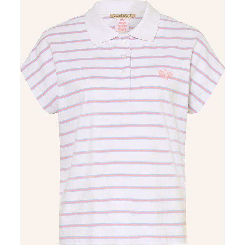 Smith & Soul Piqué-Poloshirt blau