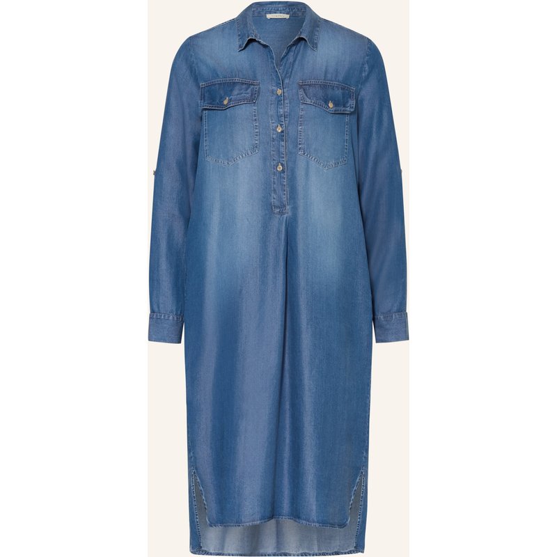 Lilienfels Hemdblusenkleid In Jeansoptik blau